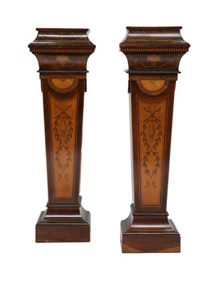 Lot 388 - A Pair of Victorian Rosewood, Satinwood and...