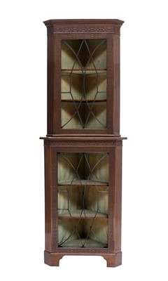 Lot 392 - A Late Victorian Mahogany Free-Standing Corner...