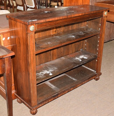 Lot 1403 - A William IV Rosewood Open Bookcase, with...