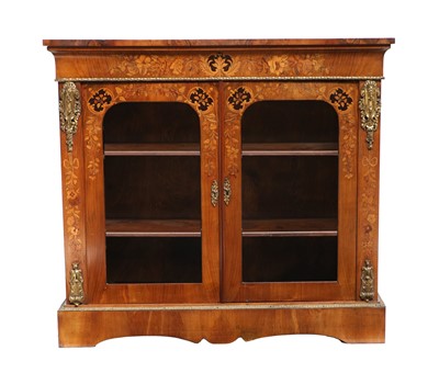 Lot 391 - A Victorian Figured Walnut, Marquetry-Inlaid...