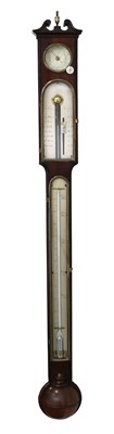 Lot 691 - A Good Mahogany Stick Barometer, signed...