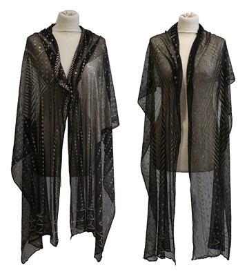 Lot 2238 - Early 20th Century Black Assuit Shawl, of...