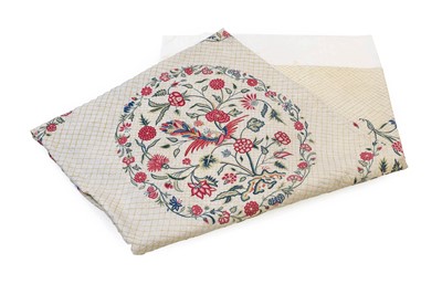 Lot 2273 - 18th Century Floral Embroidered Bed Cover with...