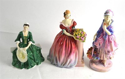 Lot 73 - Three Royal Doulton figures; 'Roseanna' HN1926, 'A Lady from Williamsburg' HN2228 and 'Phyllis'...
