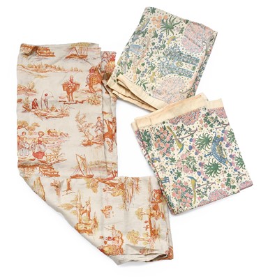 Lot 2206 - Pair of Early 20th Century Printed Linen...