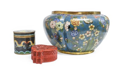 Lot 172 - A Chinese Cloisonne Enamel Jardiniere, 19th...