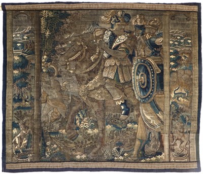 Lot 250 - 17th Century Flemish Tapestry Fragment Woven...