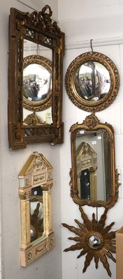 Lot 1421 - A Collection of Five Various Wall Mirrors,...