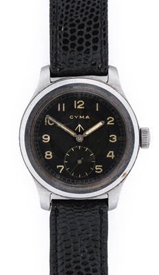 Lot 2458 - Cyma: A World War II Military Wristwatch,...