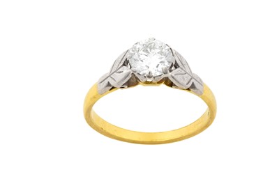 Lot 2140 - A Diamond Solitaire Ring the round brilliant...