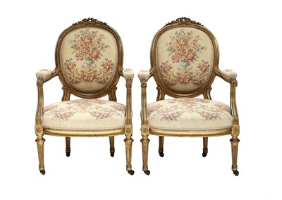 Lot 414 - A Pair of Late 19th Century Giltwood and Gesso...