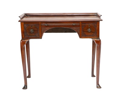 Lot 1252 - A George III Mahogany Kneehole Writing Table,...