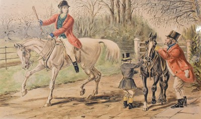 Lot 1029 - After John Leech (1817-1864) "A Friendly Mount"...