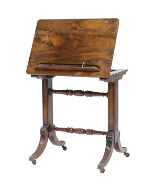 Lot 331 - A Regency Rosewood Reading Table, possibly...