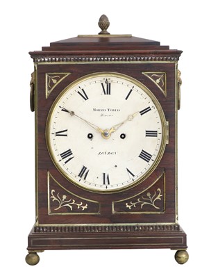 Lot 264 - A Rosewood Striking Table Clock, signed Morris...