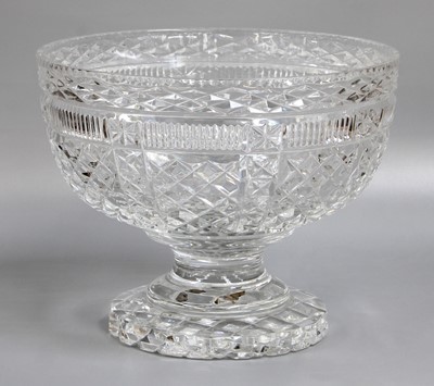 Lot 320 - A Cut Glass Pedestal Pedestal Bowl, 26cm by 20....