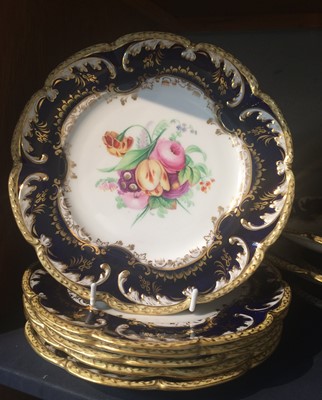 Lot 274 - A Victorian Floral-Painted Dessert Service,...