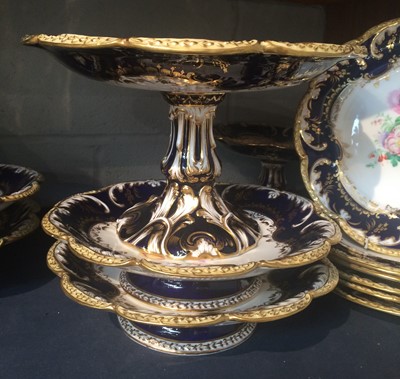 Lot 274 - A Victorian Floral-Painted Dessert Service,...