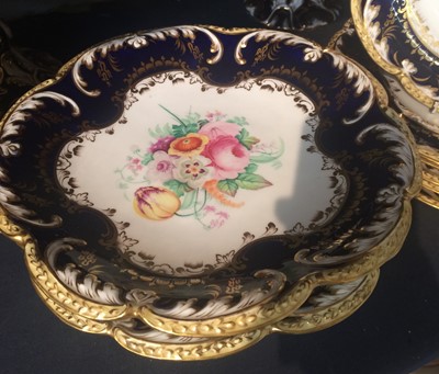 Lot 274 - A Victorian Floral-Painted Dessert Service,...