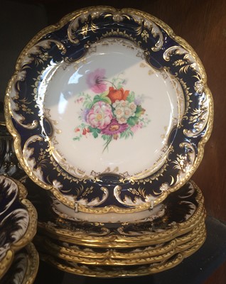 Lot 274 - A Victorian Floral-Painted Dessert Service,...