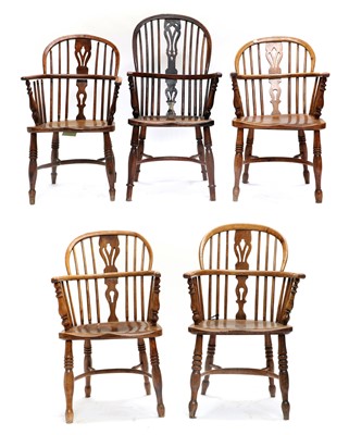 Lot 641 - A Harlequin Set of Four 19th Century Ash and...