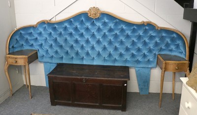 Lot 1394 - A 1920s/30s French Walnut Double Bed Headboard,...