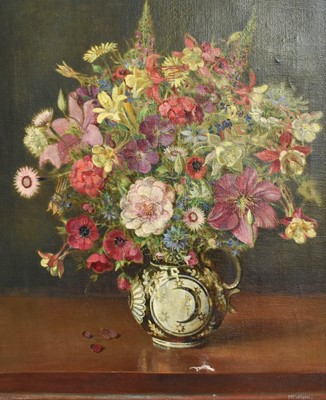 Lot 1044 - M E Wilson (19th/20th Century) Still life of...