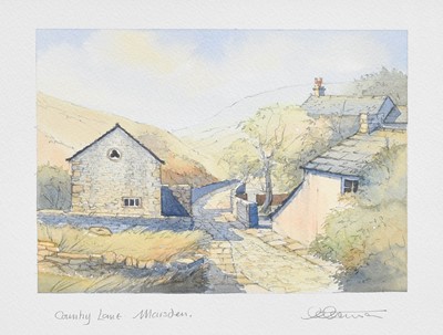 Lot 1062 - Geoffrey Cowton (20th Century) "Country Lane,...