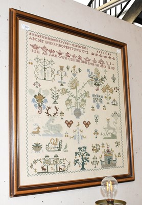 Lot 1329 - A Large Modern Needlework Sampler