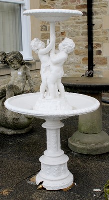 Lot 1192 - A Late Victorian Two Bowl Cast Iron Fountain...