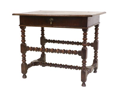 Lot 289 - An Oak Side Table, circa 1680, the moulded top...