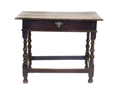 Lot 284 - A Joined Oak Table, circa 1700, the moulded...