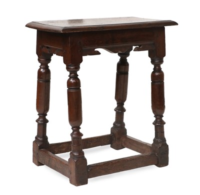 Lot 630 - An Early 18th Century Oak Joint Stool, the...