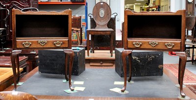 Lot 1304 - A Pair of Georgian Style Oak Side Tables, with...