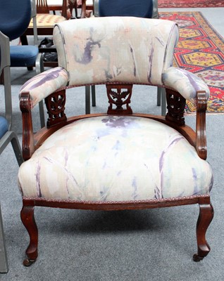 Lot 1406 - xxA Victorian Horseshoe Back Armchair with...