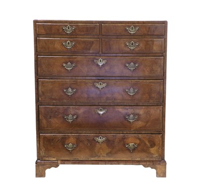 Lot 311 - A George II Figured Walnut, Boxwood and...