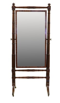 Lot 326 - A Mahogany Free-Standing Cheval Mirror, circa...