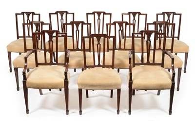 Lot 746 - A Set of Twelve (10+2) George III Mahogany...