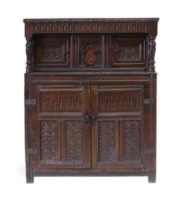 Lot 610 - A Late 17th Century Carved Oak and...