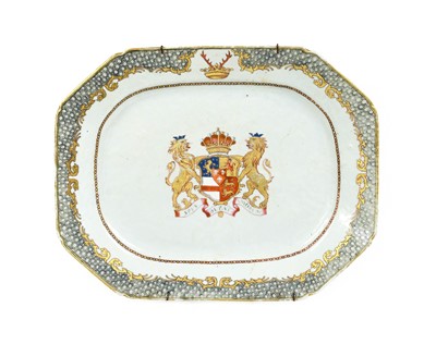 Lot 156 - A Chinese Armorial Platter, en suite to the...