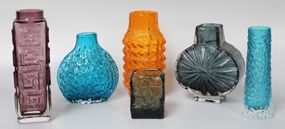 Lot 359 - Various Textured Whitefriars Glass Including,...