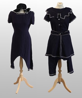 Lot 2164 - Victorian Gents Blue Cotton Bathing Costume,...