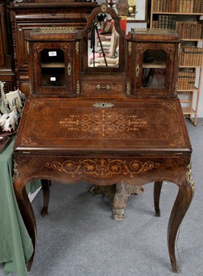 Lot 1402 - A Late Victorian French Style Marquetry Inlaid...