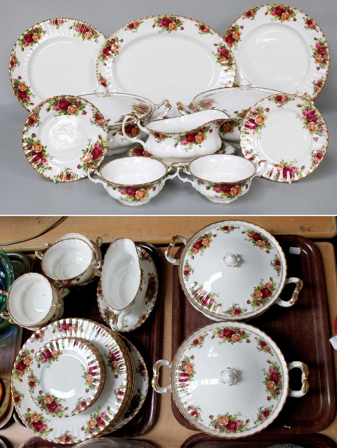 Lot 362 - Royal Albert Old Country Roses Dinnerwares...