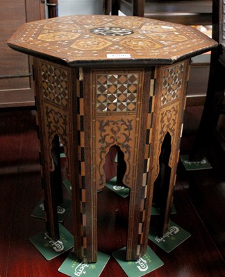 Lot 1286 - A Mother-of-Pearl-Inlaid Middle Eastern Table,...