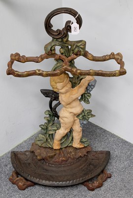Lot 262 - A 20th Century Painted Cast Iron Figural Two...