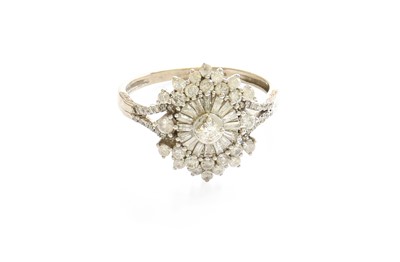Lot 482 - A 9 Carat Gold Diamond Cluster Ring, the...
