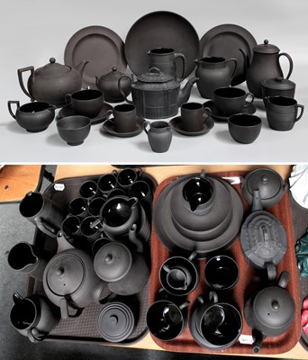 Lot 376 - A Collection of Wedgwood Black Basalt,...
