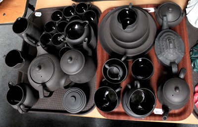 Lot 376 - A Collection of Wedgwood Black Basalt,...