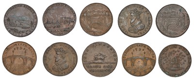 Lot 344 - Mixed 18th Century Tokens, 10 in total...